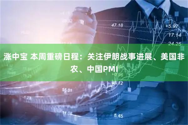涨中宝 本周重磅日程：关注伊朗战事进展、美国非农、中国PMI